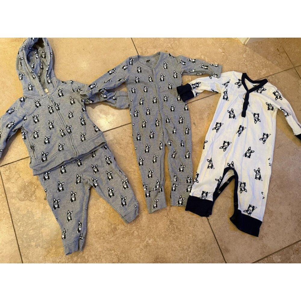 Monica + Andy French Bulldog Boston Terrier Bundle 6-9M 9-12M 12-18M  3 Outfits